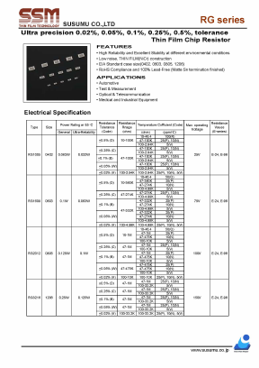 RG2012V-104-D-T2 Datasheet PDF ETC