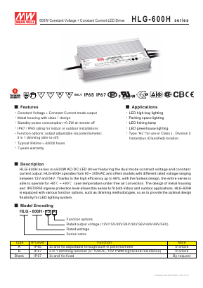 HLG-600H-20 Datasheet PDF ETC