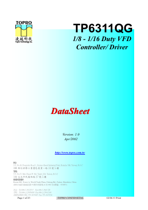 TP6311QG Datasheet PDF ETC