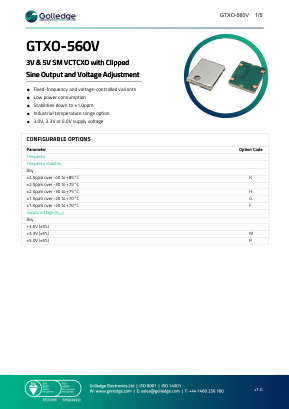 GTXO-560V Datasheet PDF ETC