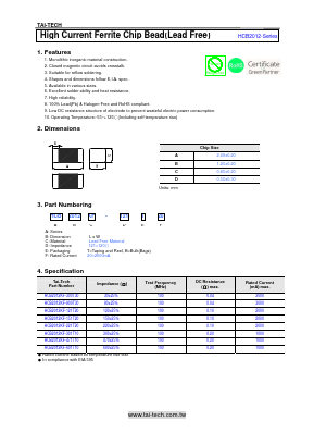 HCB2012 Datasheet PDF ETC