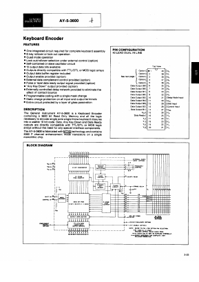 AY-5-3600 Datasheet PDF ETC1