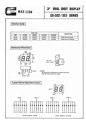 CS322H Datasheet PDF ETC1