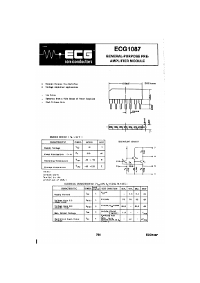 ECG1087 Datasheet PDF ETC1