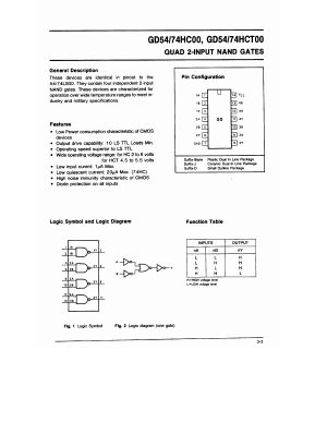 GD54HC00 Datasheet PDF ETC1