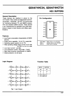 GD54HC34 Datasheet PDF ETC1