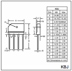 KBJ605G Datasheet PDF ETC1