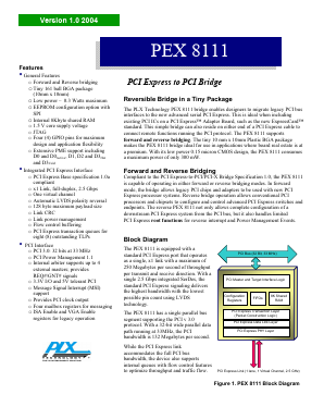 PEX8111 Datasheet PDF ETC1