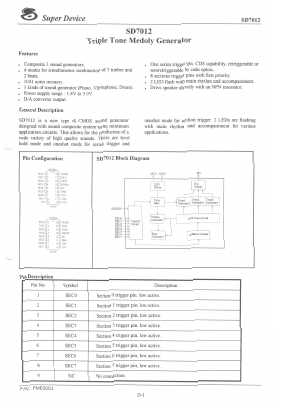 SD7012 Datasheet PDF ETC1