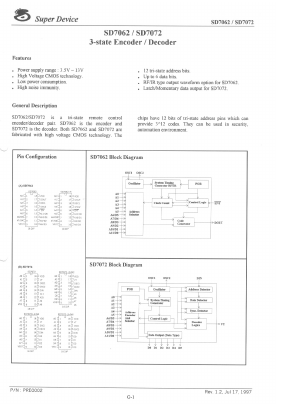 SD7062-IR Datasheet PDF ETC1