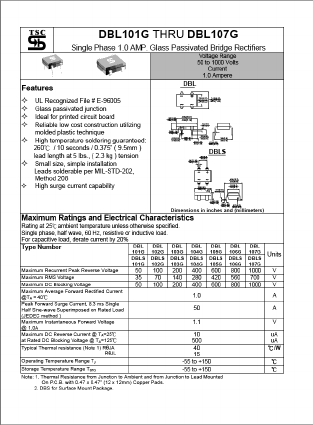 DBL102G Datasheet PDF ETC1