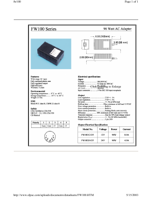 FW100 Datasheet PDF ETC1