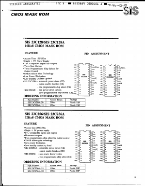 SIS23C128A-15 Datasheet PDF ETC1