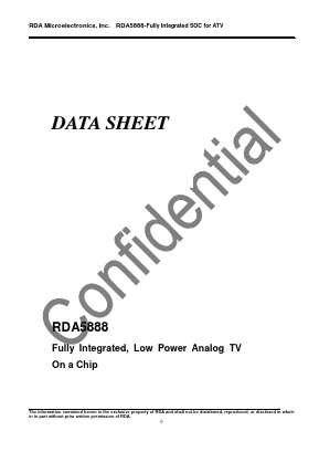 RDA5888 Datasheet PDF ETC1