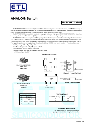 MC74VHC1GT66DFT2 Datasheet PDF E-Tech Electronics LTD