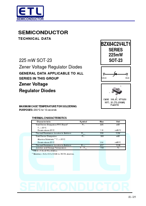 BZX84C15LT1 Datasheet PDF E-Tech Electronics LTD