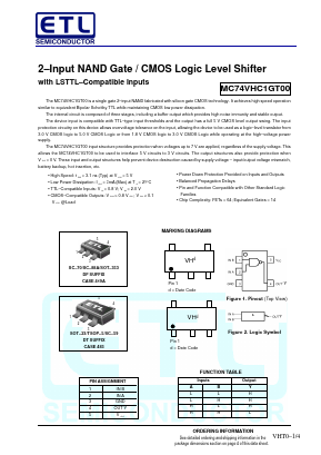 MC74VHC1GT00 Datasheet PDF E-Tech Electronics LTD