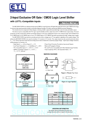 MC74VHC1GT86 Datasheet PDF E-Tech Electronics LTD