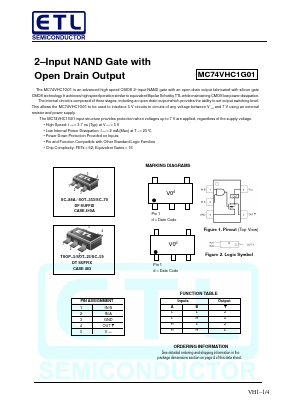 MC74VHC1G01DFT1 Datasheet PDF E-Tech Electronics LTD