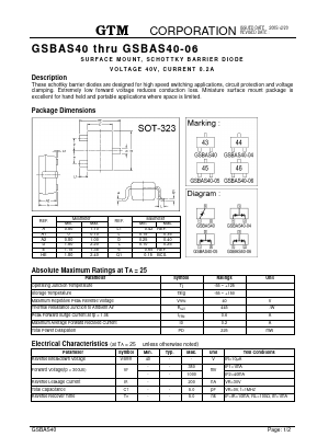 GSBAS40-04 Datasheet PDF E-Tech Electronics LTD