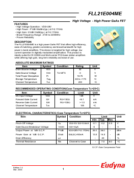 FLL21E004ME Datasheet PDF Eudyna Devices Inc