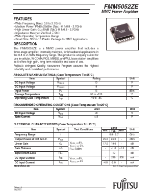 FMM5052ZE Datasheet PDF Eudyna Devices Inc