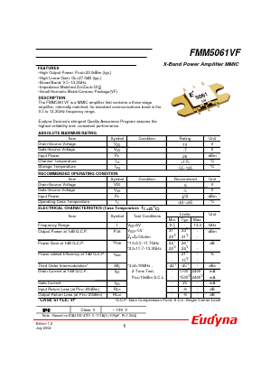 FMM5061VF Datasheet PDF Eudyna Devices Inc