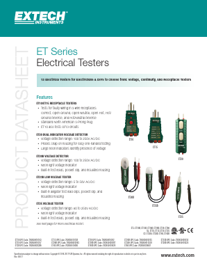 ET40 Datasheet PDF Extech Instruments Corporation.