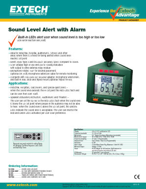 SL125 Datasheet PDF Extech Instruments Corporation.