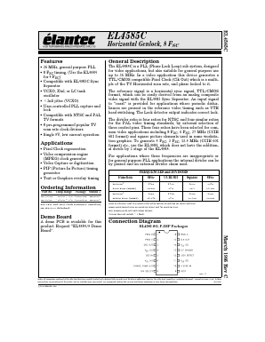 EL4585CN Datasheet PDF Elantec -> Intersil