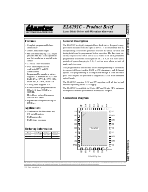 EL6291C Datasheet PDF Elantec -> Intersil