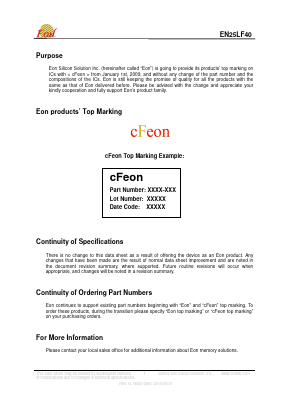 EN25LF40-75GIP Datasheet PDF Eon Silicon Solution Inc.
