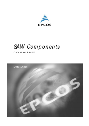 B39700-B3605-Z510 Datasheet PDF EPCOS AG