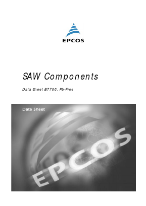 B7706 Datasheet PDF EPCOS AG
