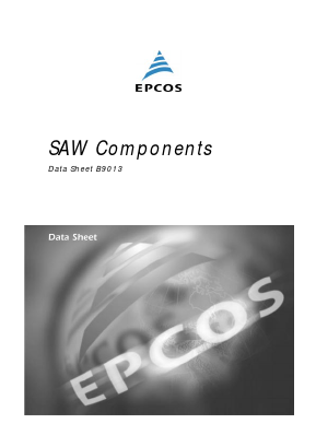 B39182-B9013-K310 Datasheet PDF EPCOS AG