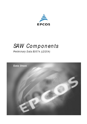 B3574 Datasheet PDF EPCOS AG