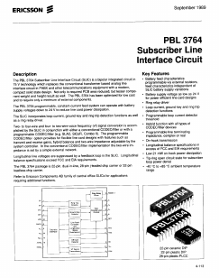 PBL3764CC Datasheet PDF Ericsson 