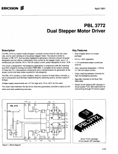 PBL3772 Datasheet PDF Ericsson 