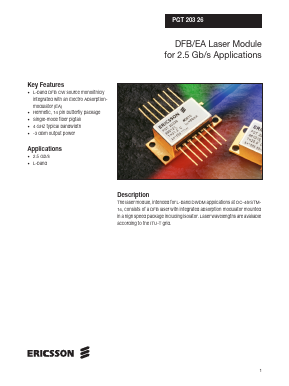 PGT20326 Datasheet PDF Ericsson 