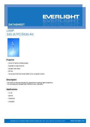 333-2UYC/S530-A3 Datasheet PDF EVERLIGHT