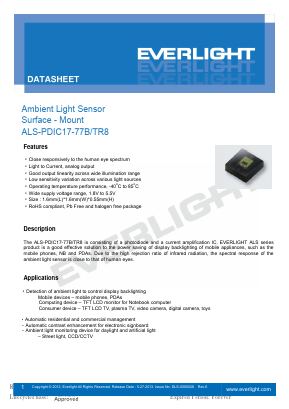 ALS-PDIC17-77B-TR8 Datasheet PDF EVERLIGHT