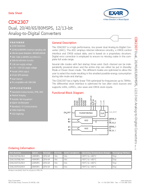 CDK2307AILP64 Datasheet PDF Exar Corporation