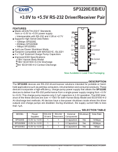 SP3220EB Datasheet PDF Exar Corporation