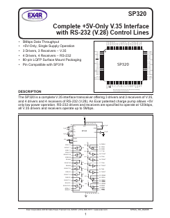 SP320 Datasheet PDF Exar Corporation