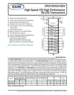 SP213EHEA-L Datasheet PDF Exar Corporation
