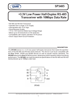 SP3485EN-L Datasheet PDF Exar Corporation