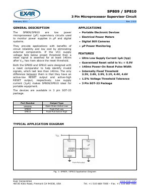 SP809NEK-L-4-6/TR Datasheet PDF Exar Corporation