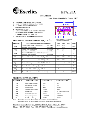 EFA120A Datasheet PDF Excelics Semiconductor, Inc.
