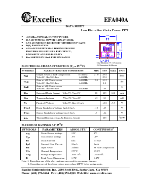 EFA040A Datasheet PDF Excelics Semiconductor, Inc.