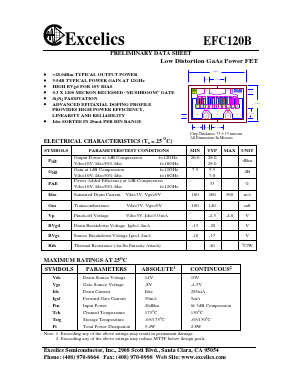 EFC120B Datasheet PDF Excelics Semiconductor, Inc.